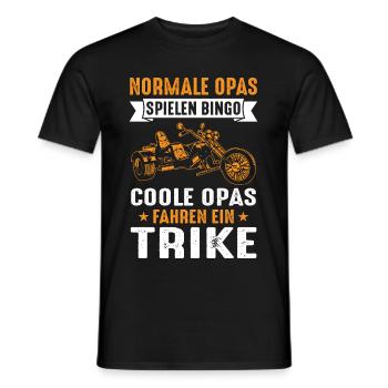 Normale Opas spielen Bingo Trike Fahrer Dreirad - Männer T-Shirt - Schwarz - Vorne - AI Model Male 178 light (178cm)