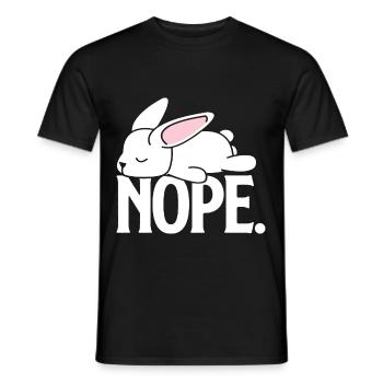 Nope Lazy Rabbit Funny Cute Rabbit Sleeping Rabbit - T-shirt homme - noir - Devant - AI Model Male 178 light (178cm)