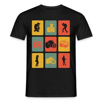 Caméras de photographie photos de photographes - T-shirt homme - noir - Devant - AI Model Male 178 light (178cm)