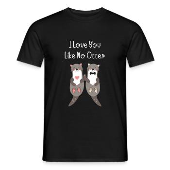 I love you like no otter Partner Liebe Freund - Männer T-Shirt - Schwarz - Vorne - AI Model Male 178 light (178cm)