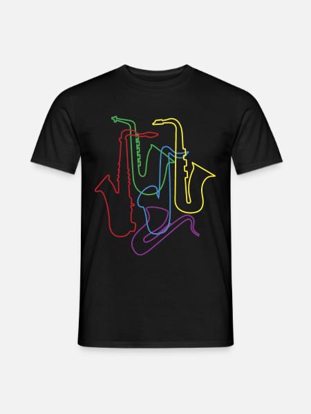 Saxophones saxophonistes saxophonistes saxophonistes de rétro - T-shirt homme - noir