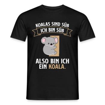 Süßer Koala Ich bin ein Koala - Männer T-Shirt - Schwarz - Vorne - AI Model Male 178 light (178cm)