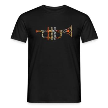 Musique de trompette vintage Musique de soufflage - T-shirt homme - noir - Devant - AI Model Male 178 light (178cm)