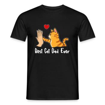 Best Cat Dad Ever - Men's T-Shirt - black - Front - AI Model Male 178 light (178cm)
