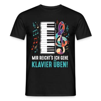 J’en ai assez Je Vais Piano Pratiquer Claviériste - T-shirt homme - noir - Devant - AI Model Male 178 light (178cm)