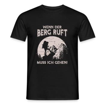 Quand la montagne appelle, je dois marcher les montagnes - T-shirt homme - noir - Devant - AI Model Male 178 light (178cm)