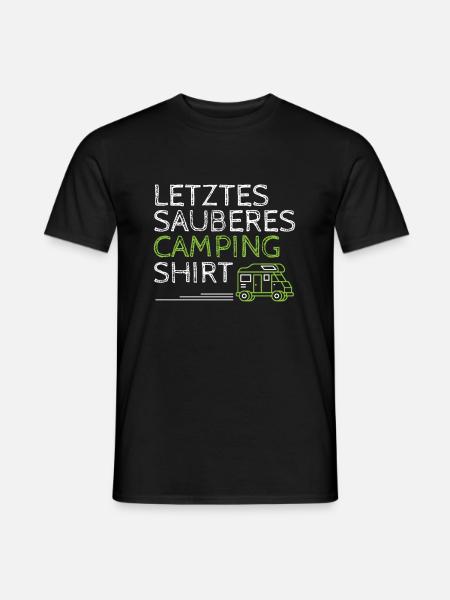 Letztes Sauberes Camping - Männer T-Shirt - Schwarz