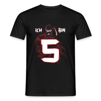 5. Geburtstag Ninja 5 Jahre Ninja Kostüm - Männer T-Shirt - Schwarz - Vorne - AI Model Male 178 light (178cm)