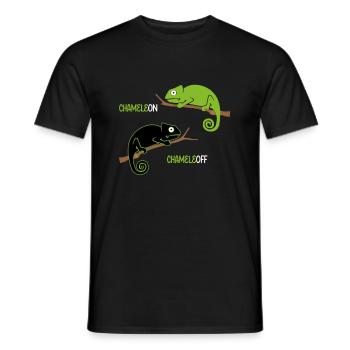 Caméléon Chameleoff - T-shirt homme - noir - Devant - AI Model Male 178 light (178cm)