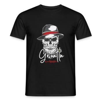 Grantln est un style de vie bavarois bavarois - T-shirt homme - noir - Devant - AI Model Male 178 light (178cm)