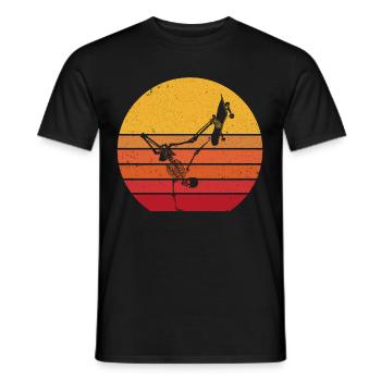 Dabbing Skeleton Skateboard - Dab Skater Retro - Männer T-Shirt - Schwarz - Vorne - AI Model Male 178 light (178cm)