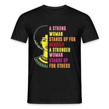 Starke Frauen Feministin Gleichberechtigung Sozial - Männer T-Shirt - Schwarz - Vorne - AI Model Male 178 light (178cm)