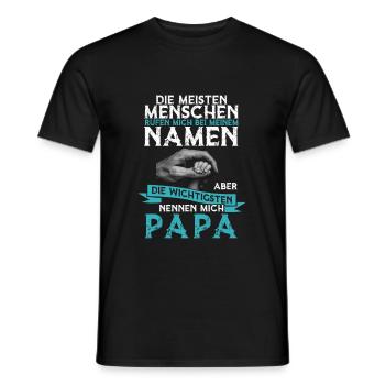 Die Meisten Menschen Nennen Mich Beim Namen Papa - Männer T-Shirt - Schwarz - Vorne - AI Model Male 178 light (178cm)