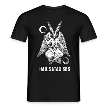 Hail Satan 666 Satanic Dung Beetle Beelzebub - Männer T-Shirt - Schwarz - Vorne - AI Model Male 178 light (178cm)