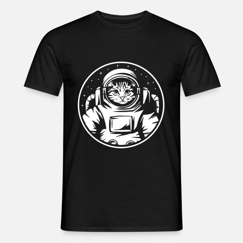 Astronaut Cat Space Weltraum Catronaut Space Katze - Männer T-Shirt - Schwarz