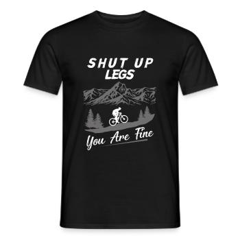 Shut Up Legs You Are Fine Mountain Biker Cyclists - Men's T-Shirt - black - Front - AI Model Male 178 light (178cm)