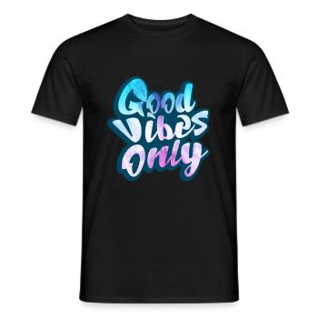 Good Vibe Only Positive Vibe Graffiti Life - T-shirt homme - noir - Devant - AI Model Male 178 light (178cm)