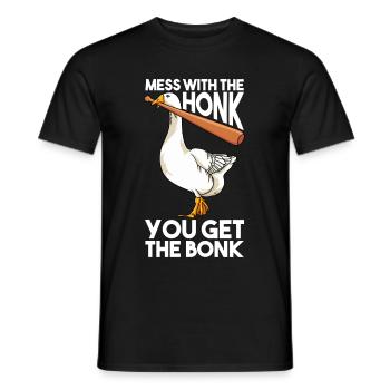 Mess With The Honk You Get The Bonk - Männer T-Shirt - Schwarz - Vorne - AI Model Male 178 light (178cm)