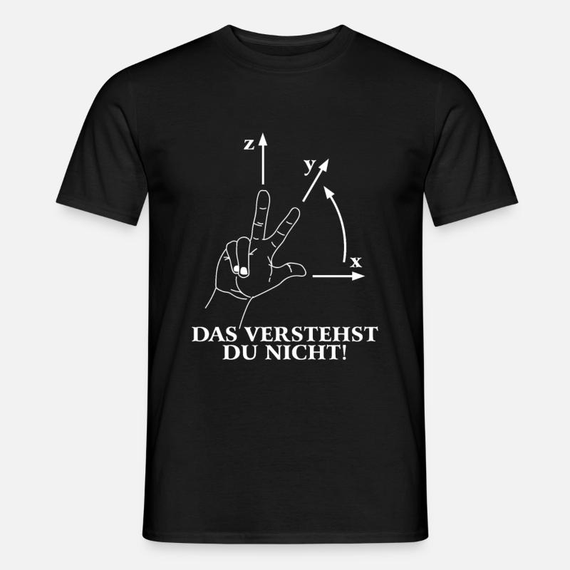 Koordinatensystem CNC Programmierer - Männer T-Shirt - Schwarz