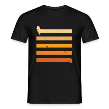 Long Corgi Dog Cardigan Welsh Corgi Dogs - Men's T-Shirt - black - Front - AI Model Male 178 light (178cm)