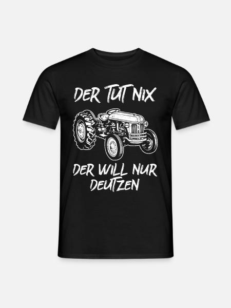 Der tut nix der will nur Deutzen Oldtimer Traktor - Männer T-Shirt - Schwarz