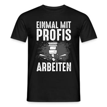 Einmal Mit Profis Arbeiten Fräser Zerspaner - Männer T-Shirt - Schwarz - Vorne - AI Model Male 178 light (178cm)