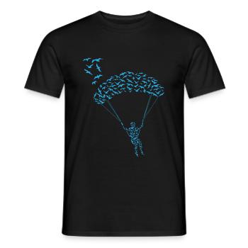 Paraglider Flock Bird Paraglider - Men's T-Shirt - black - Front - AI Model Male 178 light (178cm)