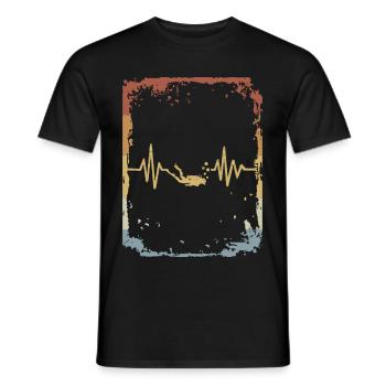 Plongée de coeur plongeur plongée Scuba Retro - T-shirt homme - noir - Devant - AI Model Male 178 light (178cm)