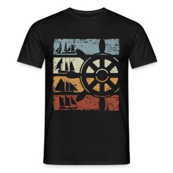 Retro Sailor Vintage - Men's T-Shirt - black - Front - AI Model Male 178 light (178cm)