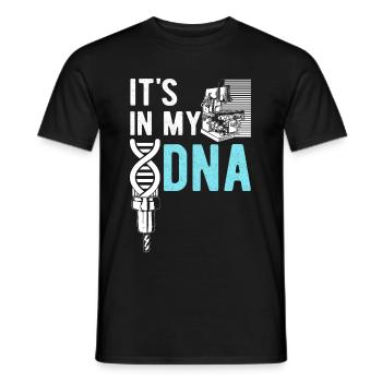 It's In My DNA CNC Milling Turning Machinists - Men's T-Shirt - black - Front - AI Model Male 178 light (178cm)
