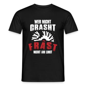 Fräser CNC Zerspanungsmechaniker Wer nicht Crasht - Männer T-Shirt - Schwarz - Vorne - AI Model Male 178 light (178cm)