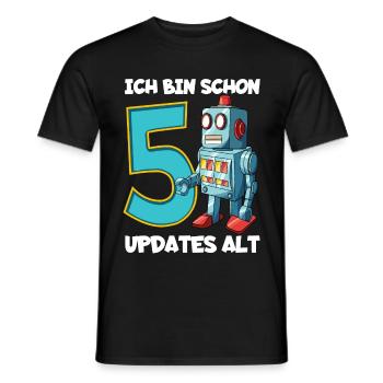 5 Jahre Roboter Jungen 5. Geburtstag - Männer T-Shirt - Schwarz - Vorne - AI Model Male 178 light (178cm)
