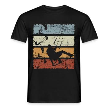 Vintage Kitesurfer - T-shirt homme - noir - Devant - AI Model Male 178 light (178cm)