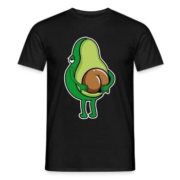 Avocado Ass Scratch Butt Avocado Lover Vegan - Männer T-Shirt - Schwarz - Vorne - AI Model Male 178 light (178cm)