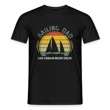 Sailing dad Like a normal dad but cooler - Men's T-Shirt - black - Front - AI Model Male 178 light (178cm)