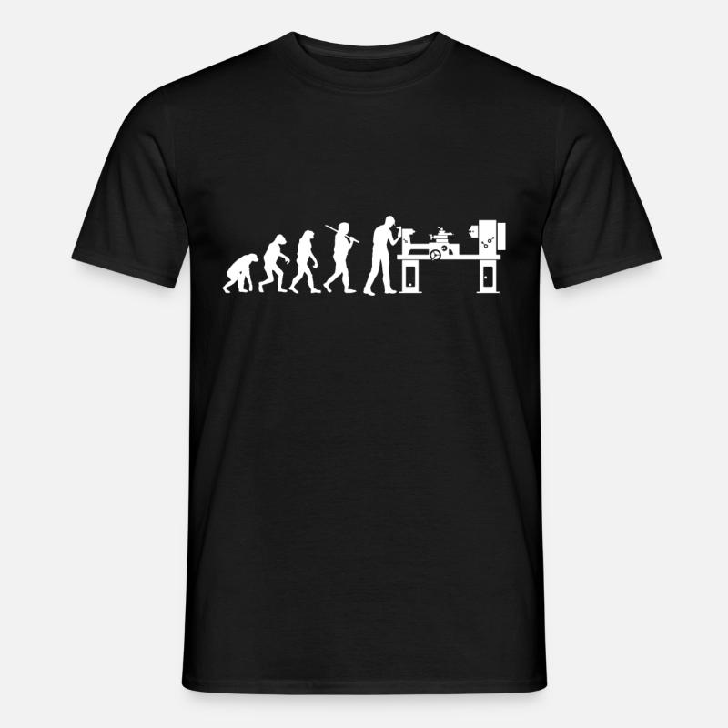 Evolution Cutting Machine Operator CNC Lathe - Men’s T-shirt - black