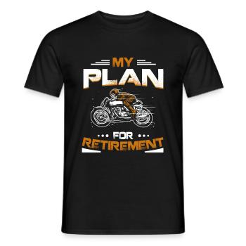 My Plan For Retirement Motorcycle Riding Motor - Men's T-Shirt - black - Front - AI Model Male 178 light (178cm)