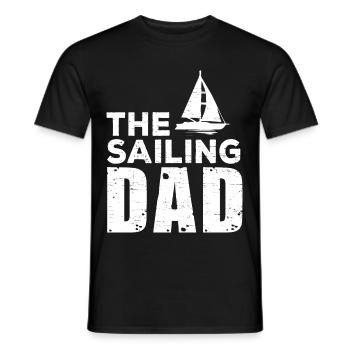 The Sailing Dad Sailor Dad Boating Sailing - Men's T-Shirt - black - Front - AI Model Male 178 light (178cm)