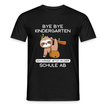 Bye Kindergarten Ich Hänge Jetzt in Der Schule Ab - Männer T-Shirt - Schwarz - Vorne - AI Model Male 178 light (178cm)