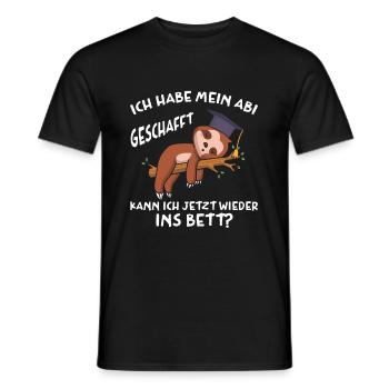 Abitur geschafft Abschluss 2022 - Männer T-Shirt - Schwarz - Vorne - AI Model Male 178 light (178cm)