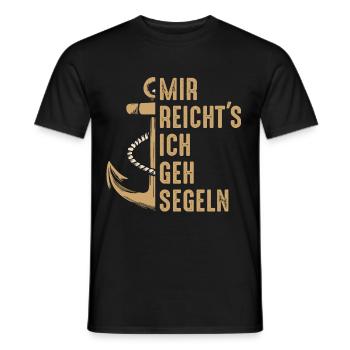 Mir Reichts Ich Geh Segeln - Männer T-Shirt - Schwarz - Vorne - AI Model Male 178 light (178cm)