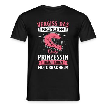 Oubliez que la princesse héritière porte un casque de moto - T-shirt homme - noir - Devant - AI Model Male 178 light (178cm)