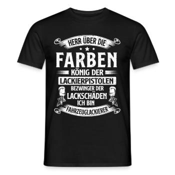 Lackierer König Lackierpistole Fahrzeuglackierer - Männer T-Shirt - Schwarz - Vorne - AI Model Male 178 light (178cm)
