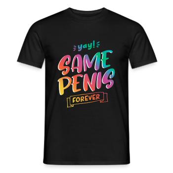Même pénis pour toujours - T-shirt homme - noir - Devant - AI Model Male 178 light (178cm)