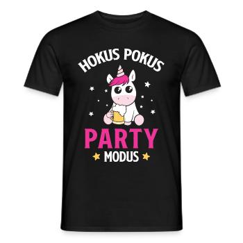 Einhorn Bier Hokus Pokus Party Modus - Männer T-Shirt - Schwarz - Vorne - AI Model Male 178 light (178cm)