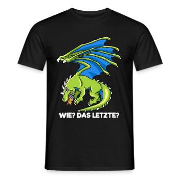 Drachen Wie Das Letzte Drache frisst Einhorn - Männer T-Shirt - Schwarz - Vorne - AI Model Male 178 light (178cm)
