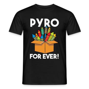 Pyro For Ever Fireworks - Männer T-Shirt - Schwarz - Vorne - AI Model Male 178 light (178cm)