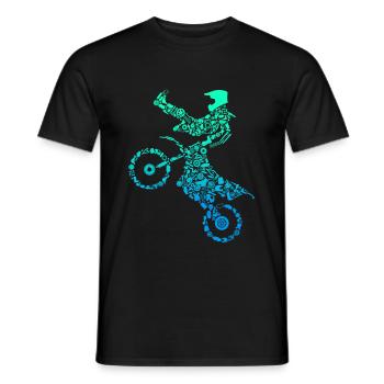 Motocross Supermoto Moto Dirt - T-shirt homme - noir - Devant - AI Model Male 178 light (178cm)
