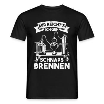 Mir Reicht's Ich Geh Schnaps Brennen - Männer T-Shirt - Schwarz - Vorne - AI Model Male 178 light (178cm)