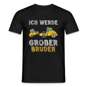 Ich Werde Großer Bruder Straßenwalze Geschwister - Männer T-Shirt - Schwarz - Vorne - AI Model Male 178 light (178cm)